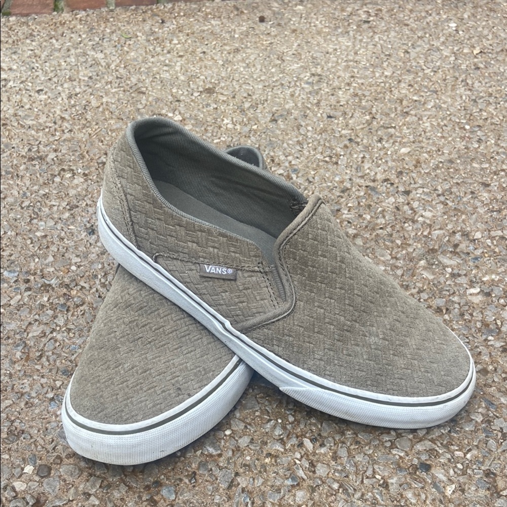 Vans Women’s Green Slip-On Sneakers
